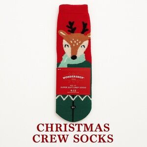 Wondershop Christmas Crew Socks – Reindeer Design